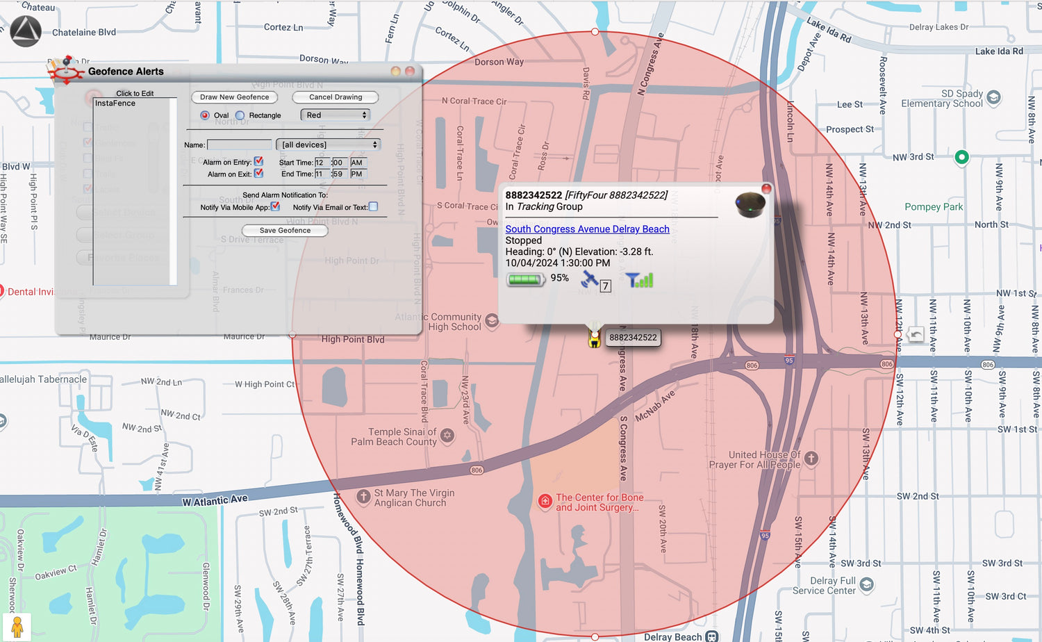GPS Asset Tracking Map